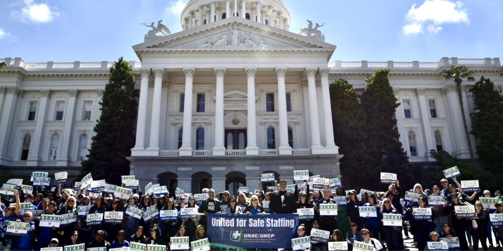 Hospital staffing shortages draws hundreds to California rally 